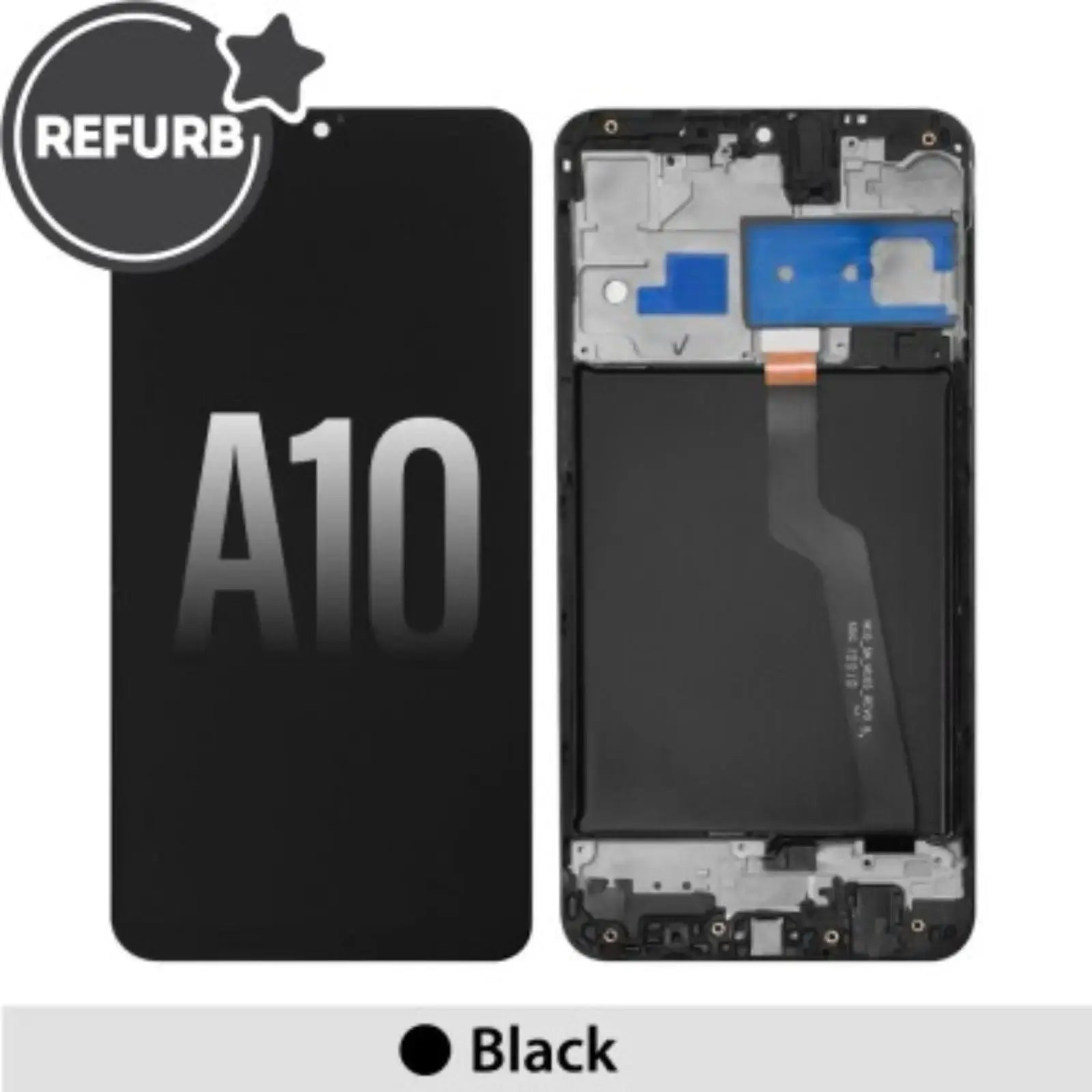 Samsung Galaxy A10 A105 REFURB OLED Screen Replacement Digitizer with Frame - Black - MyMobile