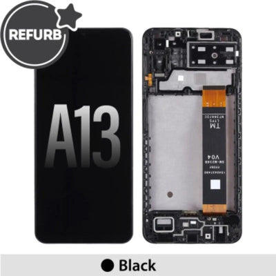 Samsung Galaxy A13 A135 REFURB OLED Screen Replacement Digitizer with Frame - Black - MyMobile