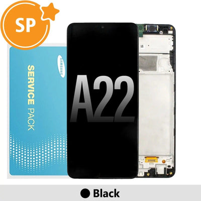 Samsung Galaxy A22 A225F OLED Screen Replacement Digitizer GH82 - 26047A (Service Pack) - Black - MyMobile