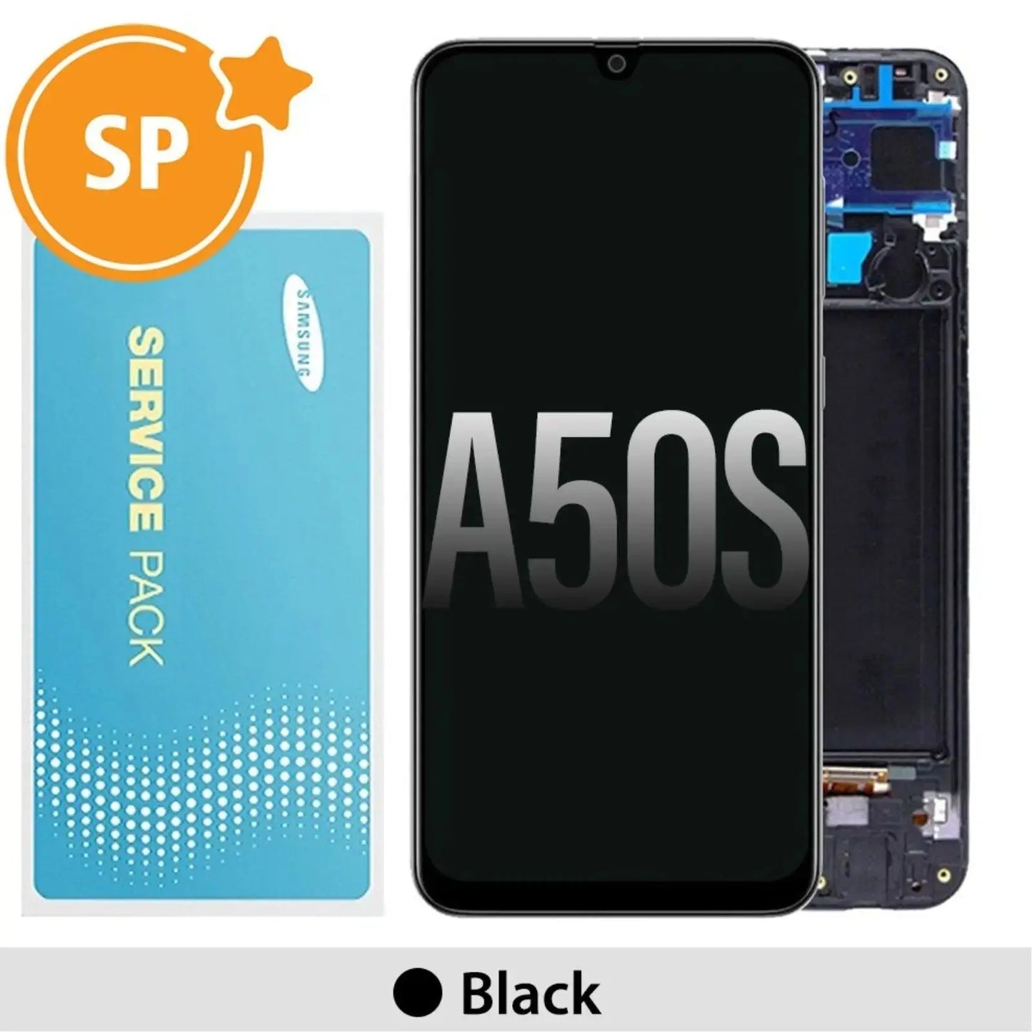 Samsung Galaxy A50s A507F OLED Screen Replacement Digitizer (Service Pack) - Black - MyMobile