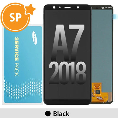 Samsung Galaxy A7 (2018) A750F OLED Screen Replacement Digitizer GH96 - 12078A (Service Pack) - Black - MyMobile