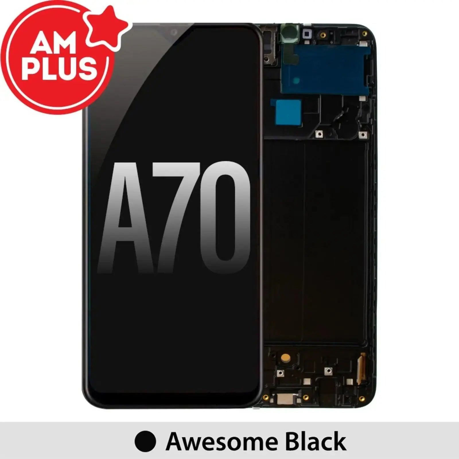 Samsung Galaxy A70 A705F AMPLUS OLED Screen Replacement Digitizer with Frame - Black - MyMobile