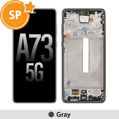 Samsung Galaxy A73 5G A736B OLED Screen Replacement Digitizer with Frame GH82 - 28686A (Service Pack) - Gray - MyMobile