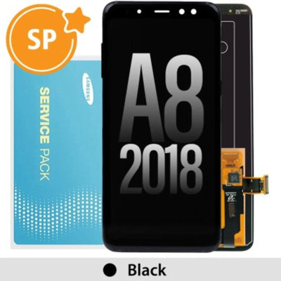 Samsung Galaxy A8 (2018) A530F OLED Screen Replacement Digitizer GH97 - 21406A/21529A (Service Pack) - Black - MyMobile