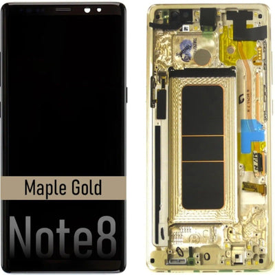 Samsung Galaxy Note 8 N950F OLED Screen Replacement Digitizer GH97 - 21065D21066D (Service Pack) - Maple Gold - MyMobile