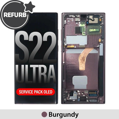 Samsung Galaxy S22 Ultra 5G S908B REFURB OLED Screen Replacement (SERVICE PACK SCREEN REFURBISH NEW FRAME ASSEMBLED ) - MyMobile