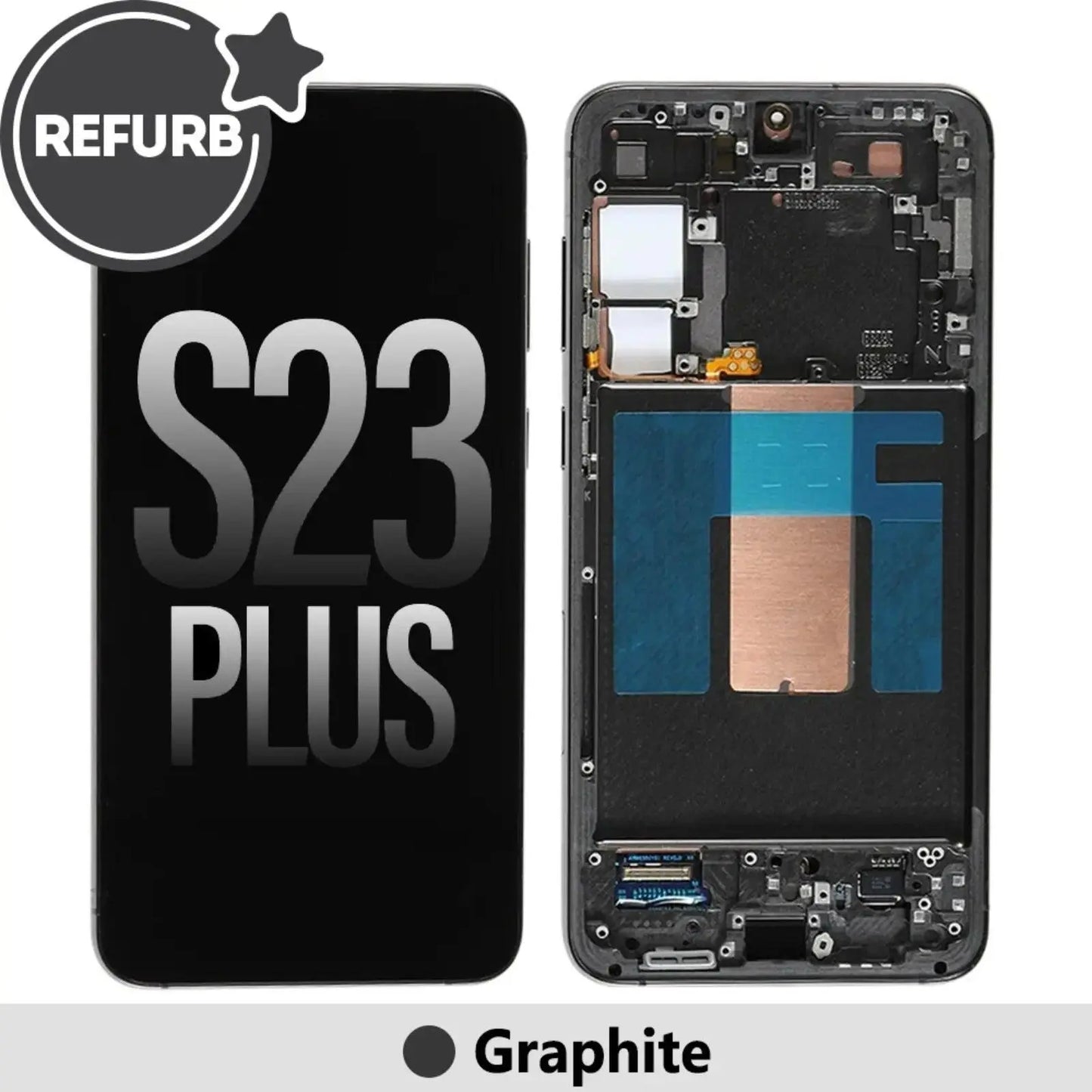 Samsung Galaxy S23 Plus 5G S916B REFURB OLED Screen Replacement Digitizer with Frame - MyMobile