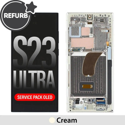 Samsung Galaxy S23 Ultra 5G S918B REFURB OLED Screen Replacement (SERVICE PACK SCREEN REFURBISH NEW FRAME ASSEMBLED ) - MyMobile