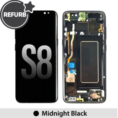 Samsung Galaxy S8 OLED Screen Replacement Digitizer with Frame G950F (Refurbished) - MyMobile