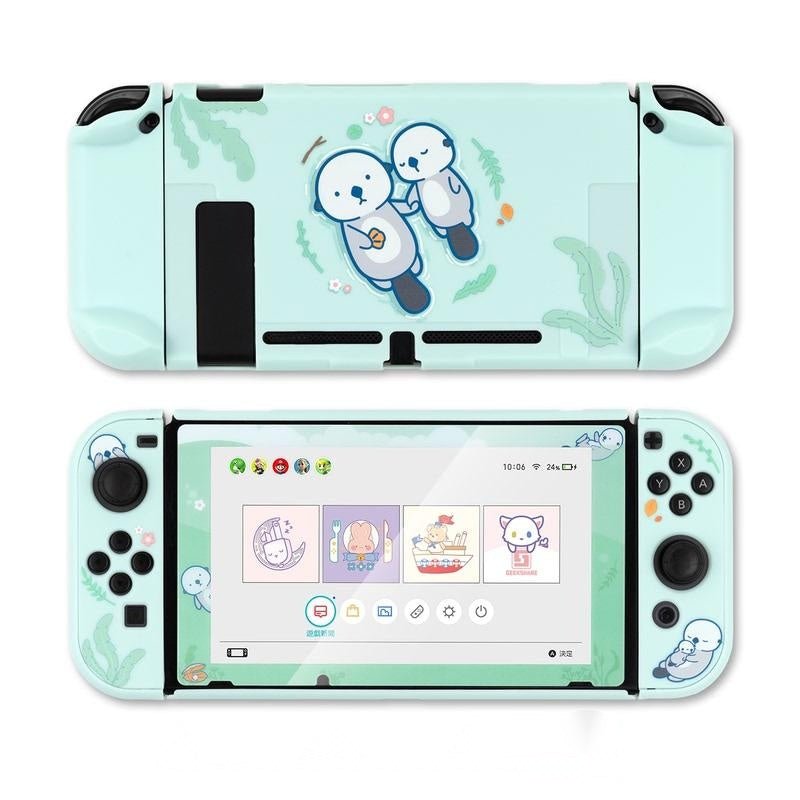 Sea Otter Switch Protective Shell PC Hard Cover Back Grip Housing NS Lite Controller Case Box For Nintendo Switch Accessories - MyMobile