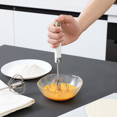 Semi - automatic Stainless Steel Egg Beater Whisk Hand Pressure Rotating Manual Mixer Egg Tools Cream Stirrer Kitchen Accessories - MyMobile