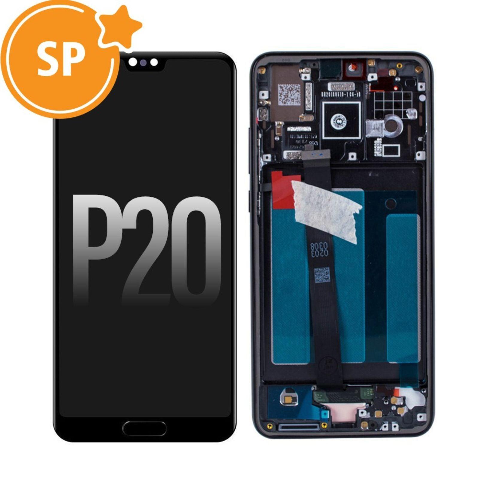 (Service Pack) LCD Screen Repair for Huawei P20 with Frame - Black - MyMobile