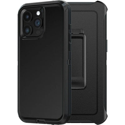 Shockproof Robot Armorr Hard Plastic Case with Belt Clip for iPhone 15 Pro - MyMobile