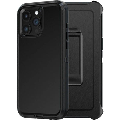 Shockproof Robot Armorr Hard Plastic Case with Belt Clip for iPhone 15 Pro Max - MyMobile