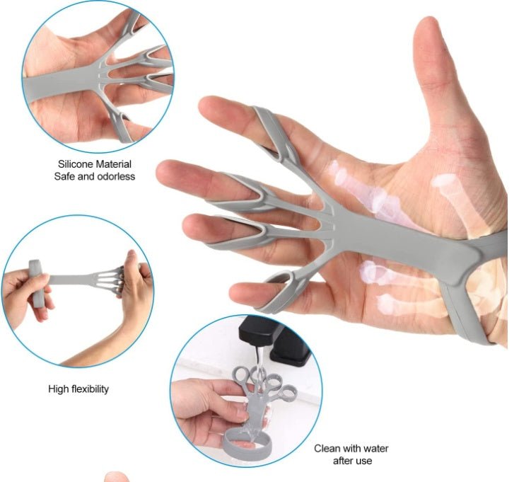 Silicone Grip Device Finger Exercise Stretcher Arthritis Hand Grip Trainer To Relieve Pain - MyMobile