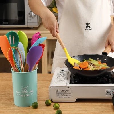 Silicone Kitchenware Cooking Utensils Set Heat Resistant Kitchen Non - Stick Cooking Utensils Baking Tools - MyMobile