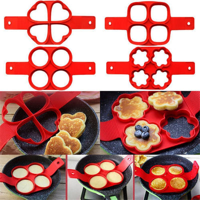 Silicone Non Stick Fantastic Egg Pancake Maker Ring Kitchen Baking Omelet Molds Flip Cooker Egg Ring Mold - MyMobile