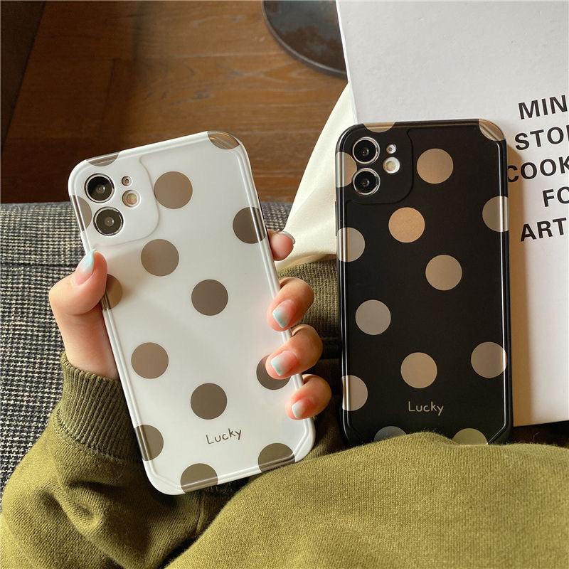 Simple Bronzing Wave Dot Mobile Phone Case For iPhone 14 - MyMobile