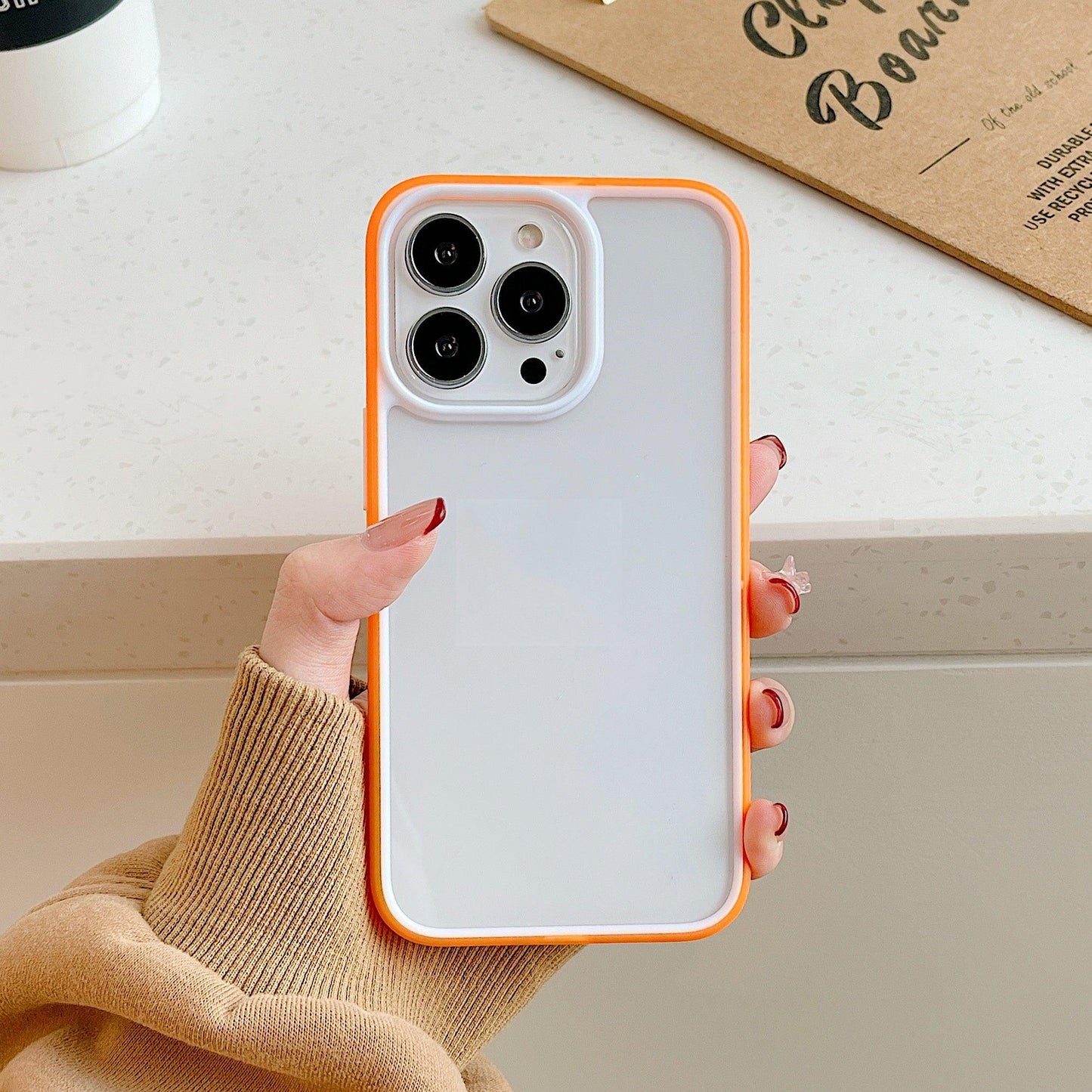 Simple Color Contrast Color Frame Mobile Phone Case - MyMobile