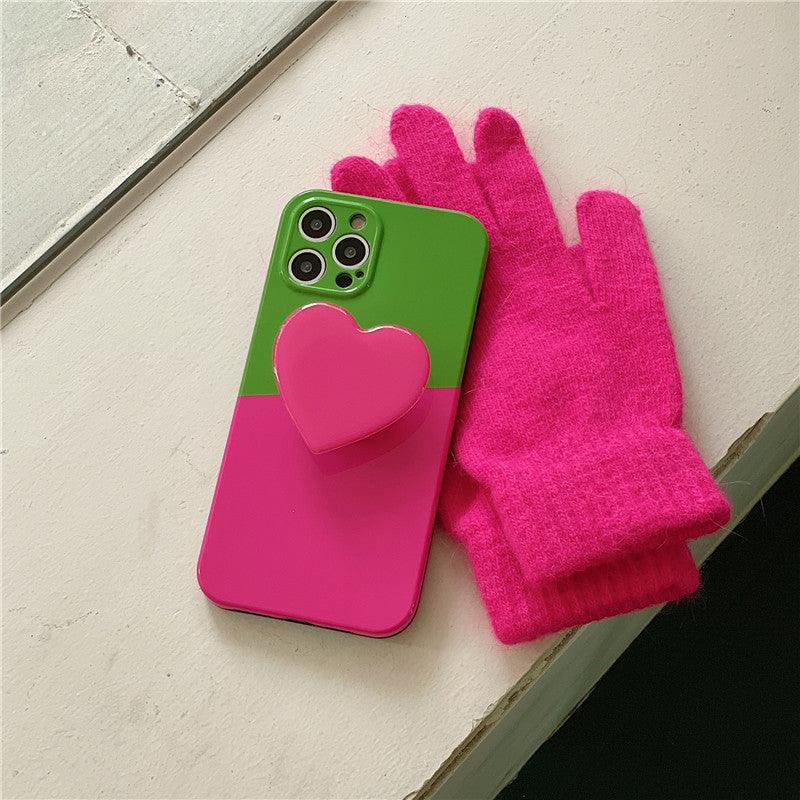 Simple Contrast Color Love Mobile Phone Case Shockproof - MyMobile