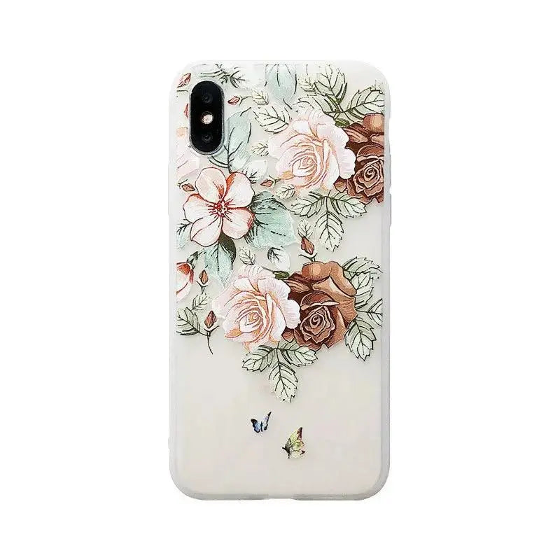 Simple embossed flower phone case - MyMobile