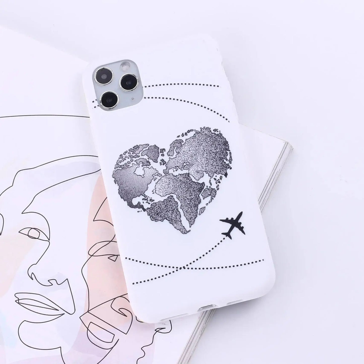 Simple flight map mobile phone soft case - MyMobile