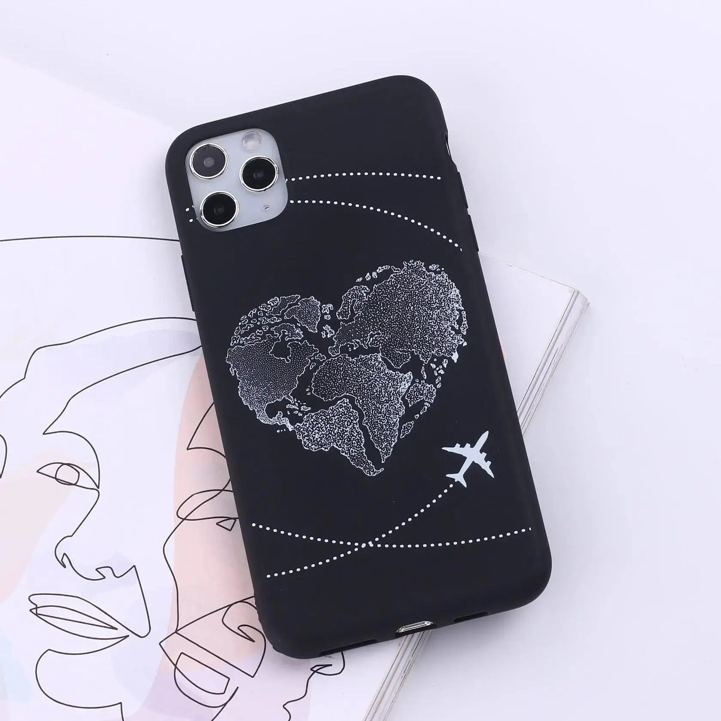 Simple flight map mobile phone soft case - MyMobile