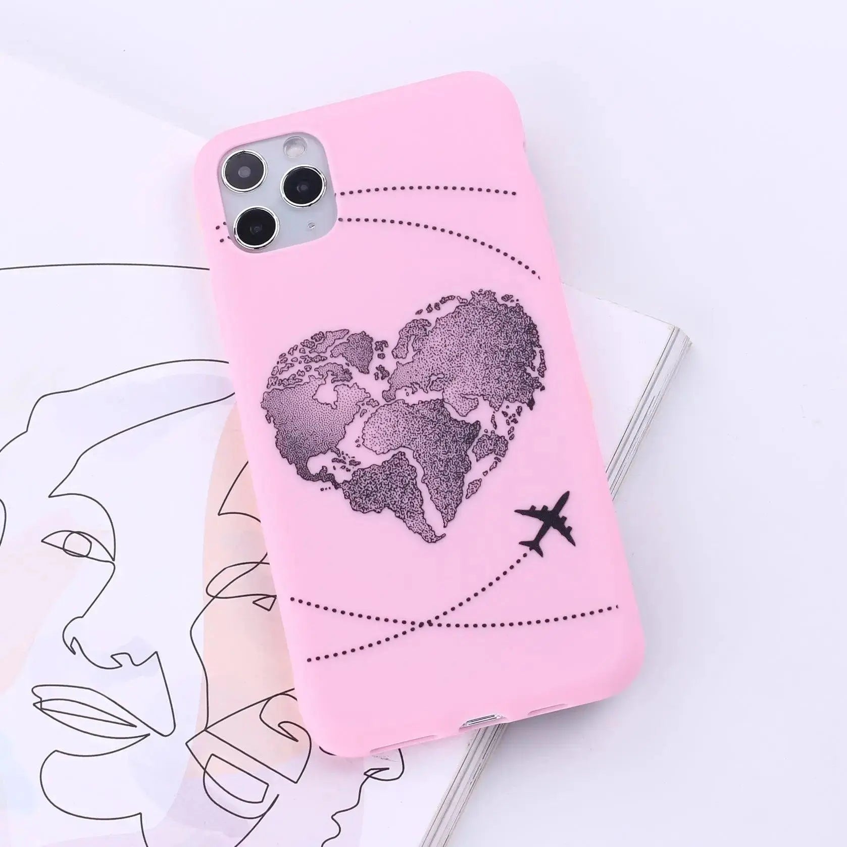 Simple flight map mobile phone soft case - MyMobile