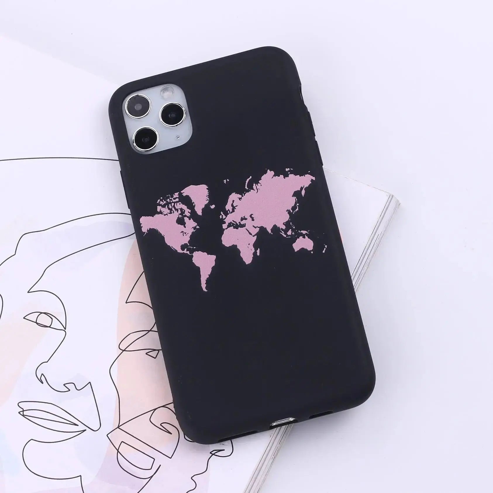 Simple flight map mobile phone soft case - MyMobile