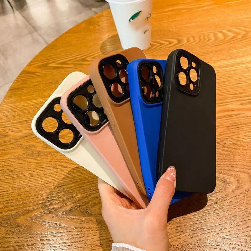 Simple Pure Color Mobile Phone Case Soft Glue - MyMobile