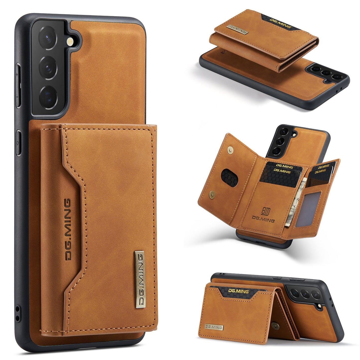 Simple Solid Color Magnetic Card Case For Samsung Galaxy Z Fold - MyMobile