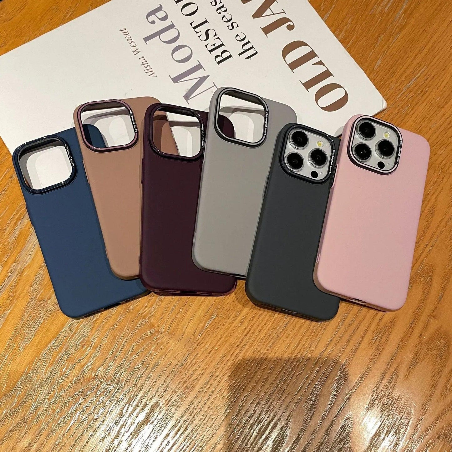 Simple Solid Color Maillard Suitable Phone Case For iPhone 14, 15 - MyMobile