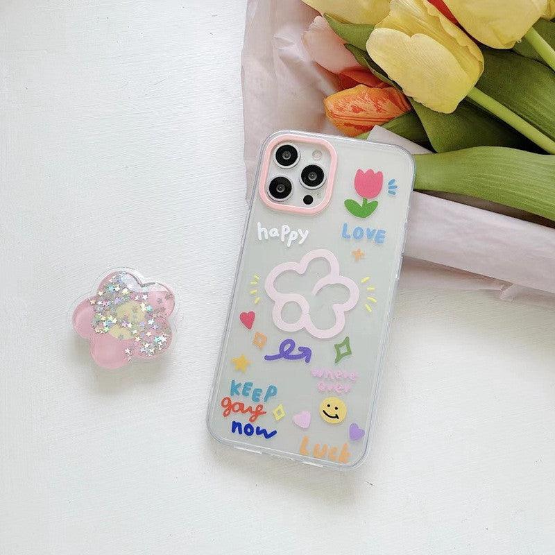 Simple Stand Mobile Phone Case Transparent Soft Shell - MyMobile