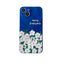 Simple Wrinkled Blue And White Flower Patch Silicone Phone Case - MyMobile