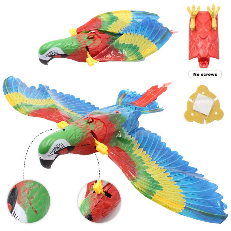 Simulation Bird Cat Interactive Pet Toys Hanging Eagle Flying Teasering Play Kitten Dog Toy - MyMobile