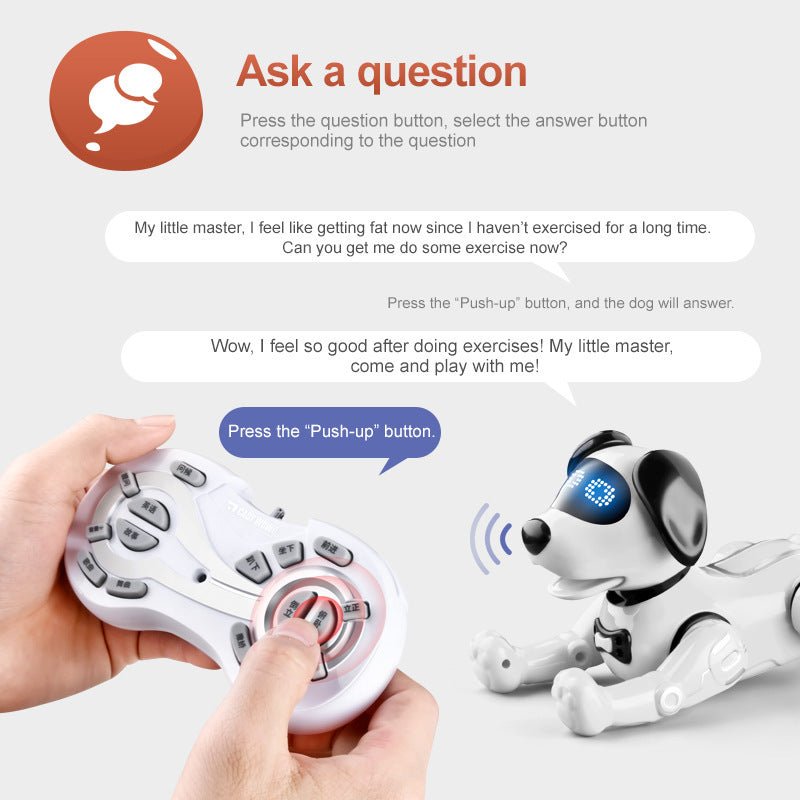 Smart Remote Control Robot Dog Children's Early Educational Toy Parent - Child Puzzle Interaction Electronic Pet Sing Dog Kid Gift - MyMobile