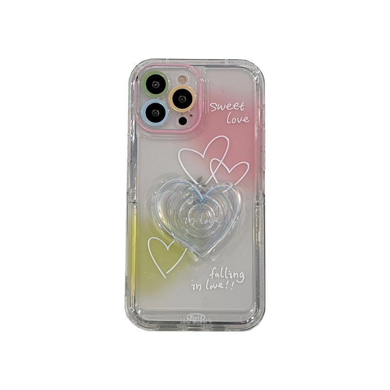 Smudge Line Love English Applicable IP 14 Phone Case BracketFor iPhone 12, 13, 14 - MyMobile