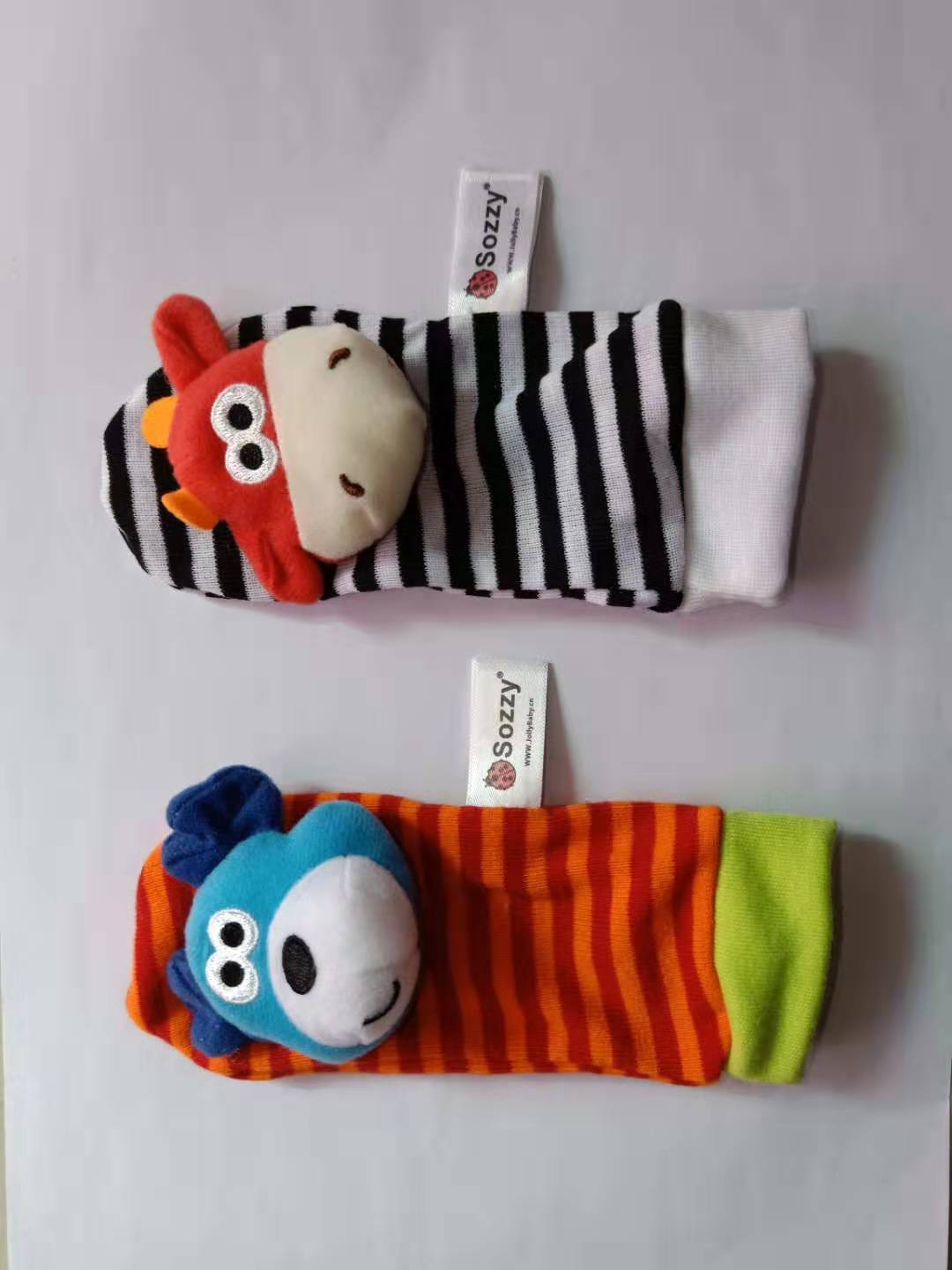 Soft Animal Rattle Infant Newborn Plush Sock Baby Toy Wrist Strap Baby Foot Socks - MyMobile