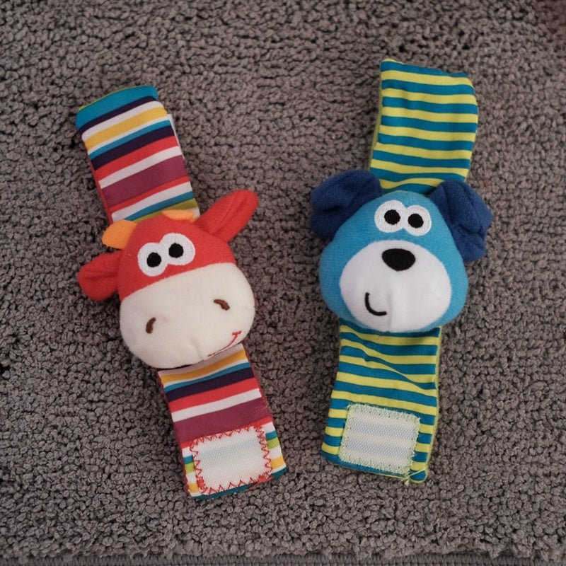 Soft Animal Rattle Infant Newborn Plush Sock Baby Toy Wrist Strap Baby Foot Socks - MyMobile