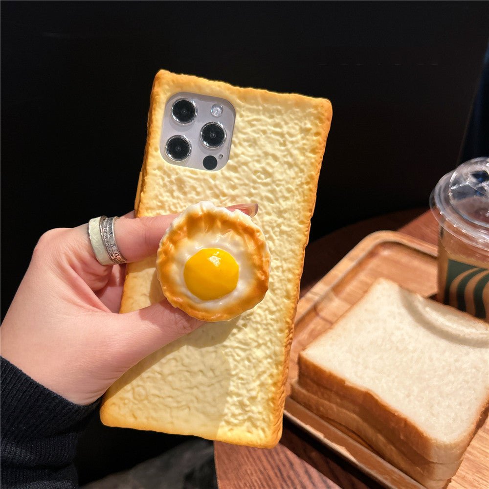 Soft Silicone Toast Bread Anti Falling Mobile Phone Case For iPhone 15 - MyMobile