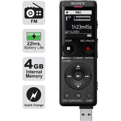 Sony ICD - UX570F Recorder Black - MyMobile