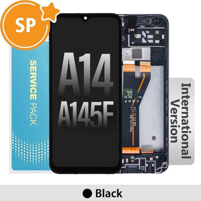 AUSTRALIAN VERSION-Samsung Galaxy A14 4G A145F LCD Screen Replacement Digitizer GH82-31185A (Service Pack)-Black (Australian Version)