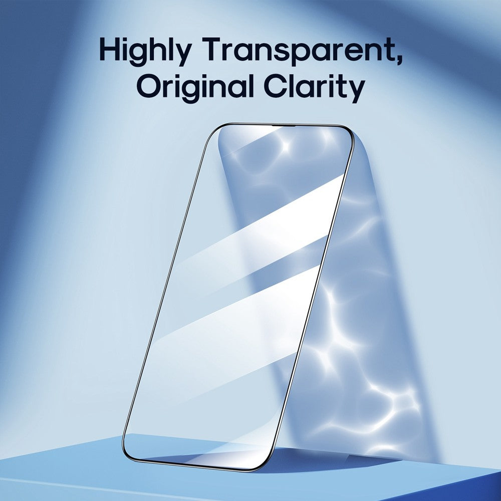 Kinglas Packs 2.5D Full Coverage Silk Printing HD+ Clarity Glass Screen Protector For iPhone 16Pro Max / 17 Pro Max