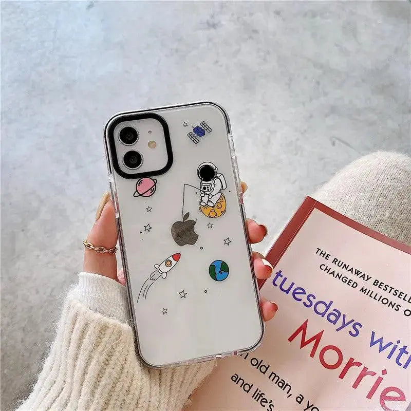 Spaceman Transparent Soft Silicone Phone Case - MyMobile