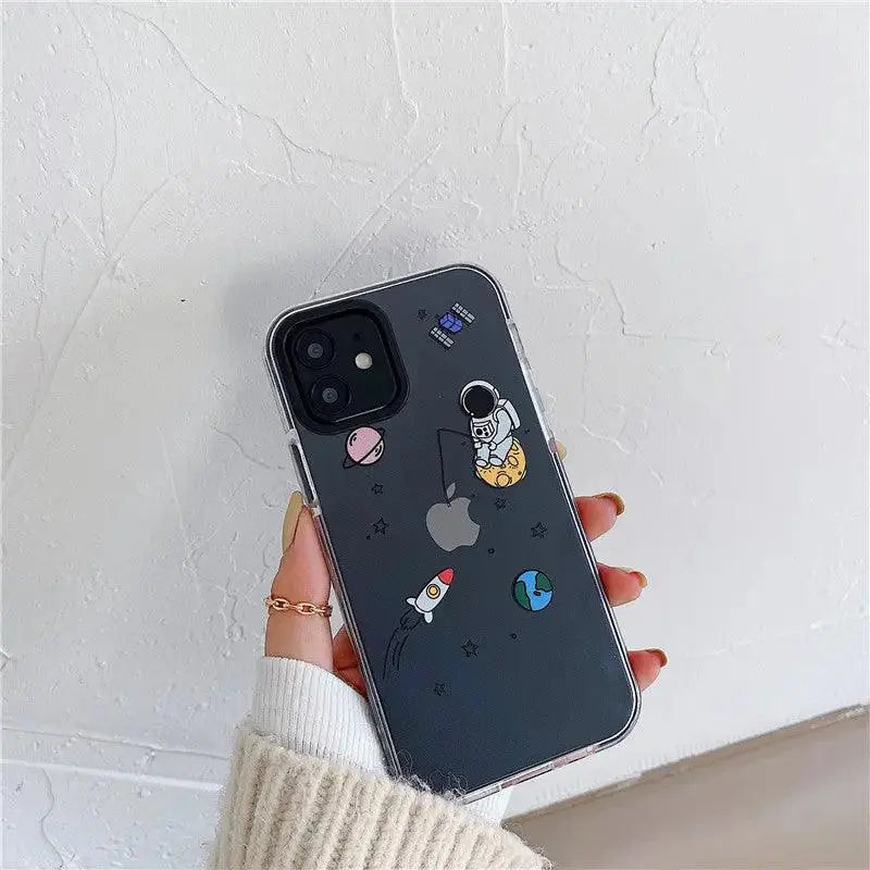 Spaceman Transparent Soft Silicone Phone Case - MyMobile