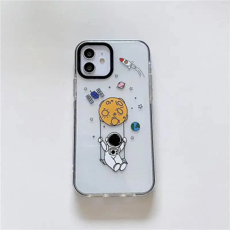 Spaceman Transparent Soft Silicone Phone Case - MyMobile