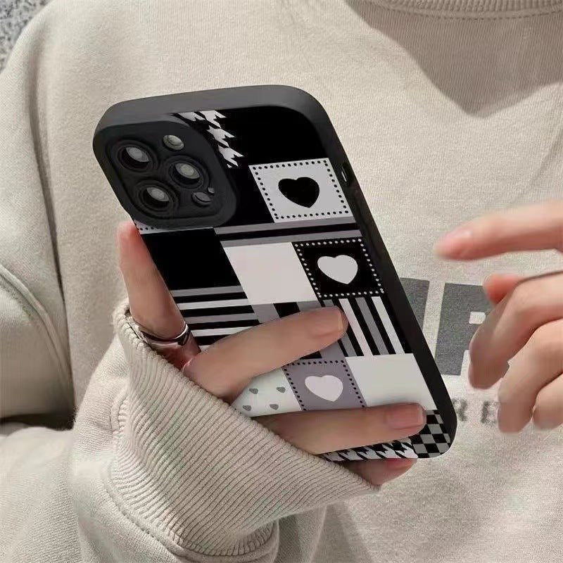 Splicing Grid Phone Case All - inclusive Soft Silicone For iPhone 16 - MyMobile