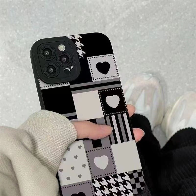 Splicing Grid Phone Case All - inclusive Soft Silicone For iPhone 16 - MyMobile