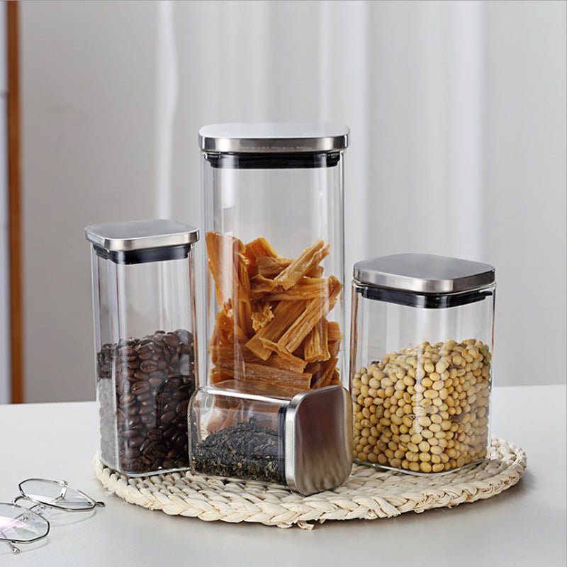 Spot Sealed Storage Tank High Borosilicate Glass Tea Seasoning Jar Dried Fruit Milk Powder Jar Kitchen Supplies Can Be Customized - MyMobile