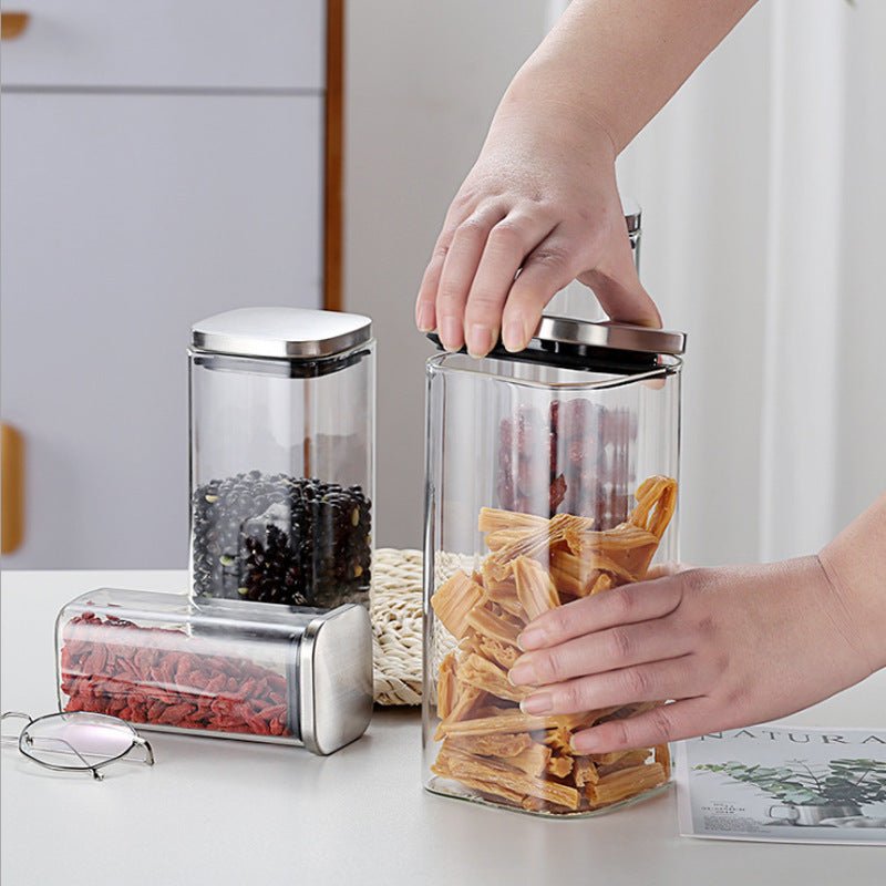 Spot Sealed Storage Tank High Borosilicate Glass Tea Seasoning Jar Dried Fruit Milk Powder Jar Kitchen Supplies Can Be Customized - MyMobile